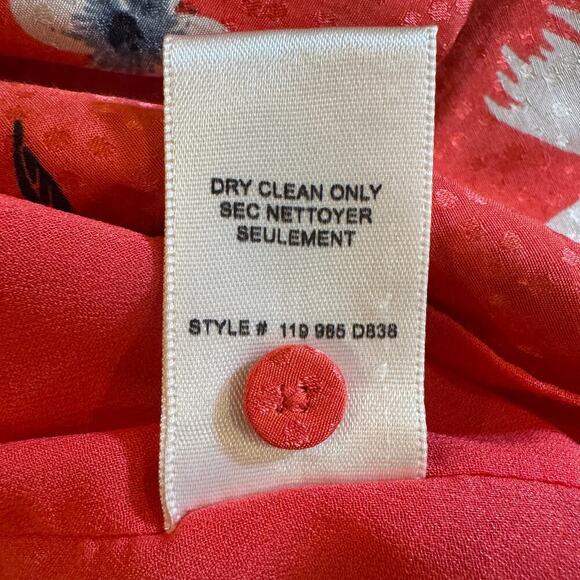 Rebecca Taylor Daniella Smocked Floral Silk Button Down Midi Dress - L - Picture 10 of 10